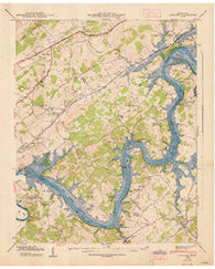Concord Tennessee Historical topographic map, 1:24000 scale, 7.5 X 7.5 Minute, Year 1940