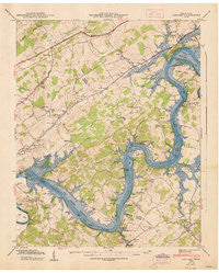 Concord Tennessee Historical topographic map, 1:24000 scale, 7.5 X 7.5 Minute, Year 1940