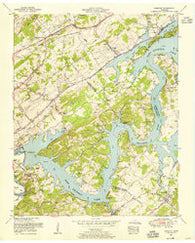 Concord Tennessee Historical topographic map, 1:24000 scale, 7.5 X 7.5 Minute, Year 1953
