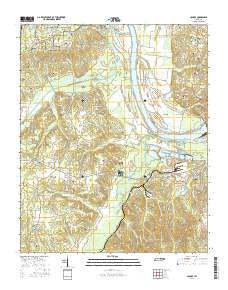 Counce Tennessee Current topographic map, 1:24000 scale, 7.5 X 7.5 Minute, Year 2016