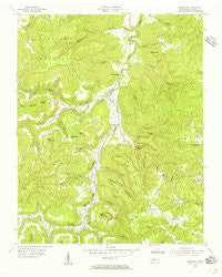 Crawford Tennessee Historical topographic map, 1:24000 scale, 7.5 X 7.5 Minute, Year 1954