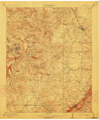 Crossville Tennessee Historical topographic map, 1:62500 scale, 15 X 15 Minute, Year 1912
