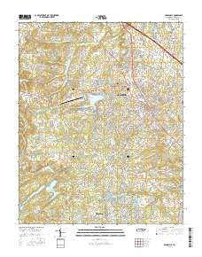 Crossville Tennessee Current topographic map, 1:24000 scale, 7.5 X 7.5 Minute, Year 2016