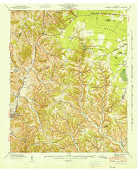 Cumberland Springs Tennessee Historical topographic map, 1:24000 scale, 7.5 X 7.5 Minute, Year 1941