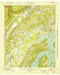 Daisy Tennessee Historical topographic map, 1:24000 scale, 7.5 X 7.5 Minute, Year 1943