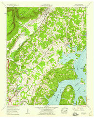 Daisy Tennessee Historical topographic map, 1:24000 scale, 7.5 X 7.5 Minute, Year 1958