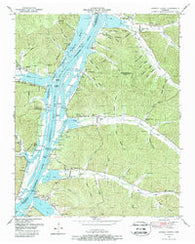 Daniels Landing Tennessee Historical topographic map, 1:24000 scale, 7.5 X 7.5 Minute, Year 1949