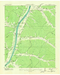 Daniels Landing Tennessee Historical topographic map, 1:24000 scale, 7.5 X 7.5 Minute, Year 1936