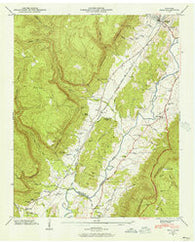 Daus Tennessee Historical topographic map, 1:24000 scale, 7.5 X 7.5 Minute, Year 1946