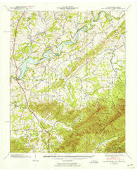 Davy Crockett Lake Tennessee Historical topographic map, 1:24000 scale, 7.5 X 7.5 Minute, Year 1939