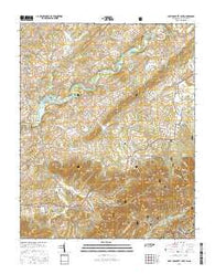Davy Crockett Lake Tennessee Current topographic map, 1:24000 scale, 7.5 X 7.5 Minute, Year 2016