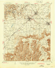 Decherd Tennessee Historical topographic map, 1:62500 scale, 15 X 15 Minute, Year 1928