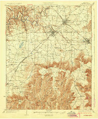 Decherd Tennessee Historical topographic map, 1:62500 scale, 15 X 15 Minute, Year 1928