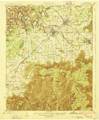 Decherd Tennessee Historical topographic map, 1:62500 scale, 15 X 15 Minute, Year 1928