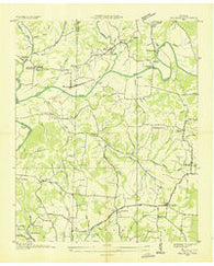 Dellrose Tennessee Historical topographic map, 1:24000 scale, 7.5 X 7.5 Minute, Year 1936