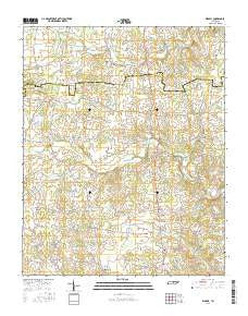 Dibrell Tennessee Current topographic map, 1:24000 scale, 7.5 X 7.5 Minute, Year 2016