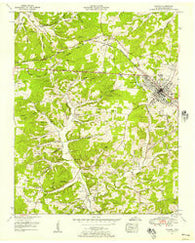 Dickson Tennessee Historical topographic map, 1:24000 scale, 7.5 X 7.5 Minute, Year 1953
