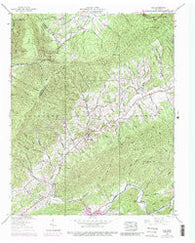 Doe Tennessee Historical topographic map, 1:24000 scale, 7.5 X 7.5 Minute, Year 1938
