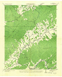 Doe Tennessee Historical topographic map, 1:24000 scale, 7.5 X 7.5 Minute, Year 1935