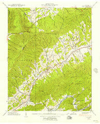 Doe Tennessee Historical topographic map, 1:24000 scale, 7.5 X 7.5 Minute, Year 1938