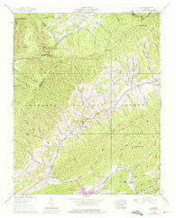 Doe Tennessee Historical topographic map, 1:24000 scale, 7.5 X 7.5 Minute, Year 1938