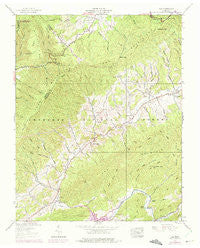 Doe Tennessee Historical topographic map, 1:24000 scale, 7.5 X 7.5 Minute, Year 1938