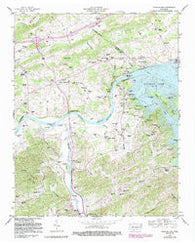 Douglas Dam Tennessee Historical topographic map, 1:24000 scale, 7.5 X 7.5 Minute, Year 1961