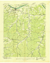 Dover Tennessee Historical topographic map, 1:24000 scale, 7.5 X 7.5 Minute, Year 1936
