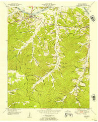 Dover Tennessee Historical topographic map, 1:24000 scale, 7.5 X 7.5 Minute, Year 1950