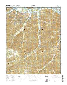 Dover Tennessee Current topographic map, 1:24000 scale, 7.5 X 7.5 Minute, Year 2016