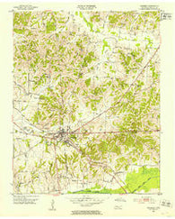Dresden Tennessee Historical topographic map, 1:24000 scale, 7.5 X 7.5 Minute, Year 1952