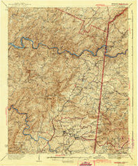 Ducktown Tennessee Historical topographic map, 1:62500 scale, 15 X 15 Minute, Year 1943