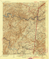 Ducktown Tennessee Historical topographic map, 1:62500 scale, 15 X 15 Minute, Year 1943