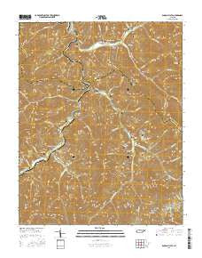 Duncan Flats Tennessee Current topographic map, 1:24000 scale, 7.5 X 7.5 Minute, Year 2016