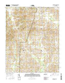 Durhamville Tennessee Current topographic map, 1:24000 scale, 7.5 X 7.5 Minute, Year 2016