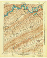 Dutch Valley Tennessee Historical topographic map, 1:24000 scale, 7.5 X 7.5 Minute, Year 1942