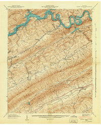 Dutch Valley Tennessee Historical topographic map, 1:24000 scale, 7.5 X 7.5 Minute, Year 1942