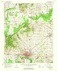 Dyersburg Tennessee Historical topographic map, 1:62500 scale, 15 X 15 Minute, Year 1961