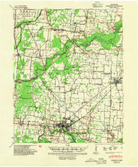 Dyersburg Tennessee Historical topographic map, 1:62500 scale, 15 X 15 Minute, Year 1939