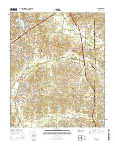 Eads Tennessee Current topographic map, 1:24000 scale, 7.5 X 7.5 Minute, Year 2016