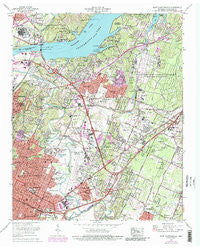 East Chattanooga Tennessee Historical topographic map, 1:24000 scale, 7.5 X 7.5 Minute, Year 1969