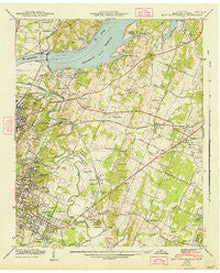 East Chattanooga Tennessee Historical topographic map, 1:24000 scale, 7.5 X 7.5 Minute, Year 1942