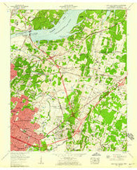 East Chattanooga Tennessee Historical topographic map, 1:24000 scale, 7.5 X 7.5 Minute, Year 1958