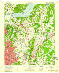 East Chattanooga Tennessee Historical topographic map, 1:24000 scale, 7.5 X 7.5 Minute, Year 1958