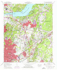 East Chattanooga Tennessee Historical topographic map, 1:24000 scale, 7.5 X 7.5 Minute, Year 1969