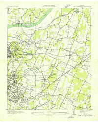 East Chattanooga Tennessee Historical topographic map, 1:24000 scale, 7.5 X 7.5 Minute, Year 1935