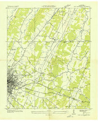 East Cleveland Tennessee Historical topographic map, 1:24000 scale, 7.5 X 7.5 Minute, Year 1935