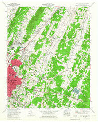 East Cleveland Tennessee Historical topographic map, 1:24000 scale, 7.5 X 7.5 Minute, Year 1965