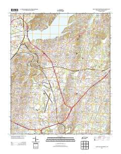 East Chattanooga Tennessee Historical topographic map, 1:24000 scale, 7.5 X 7.5 Minute, Year 2013