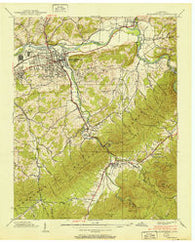 Elizabethton Tennessee Historical topographic map, 1:24000 scale, 7.5 X 7.5 Minute, Year 1938